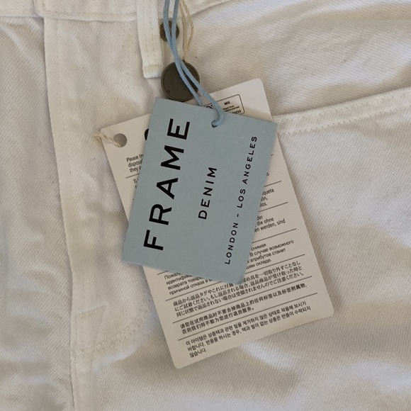 Frame Denim Le Stevie Crop White Jeans Size 26 BNWT - Picture 3 of 5